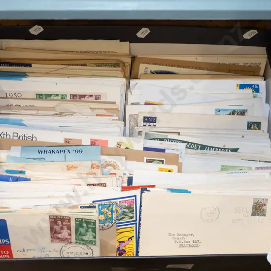 box of first day covers