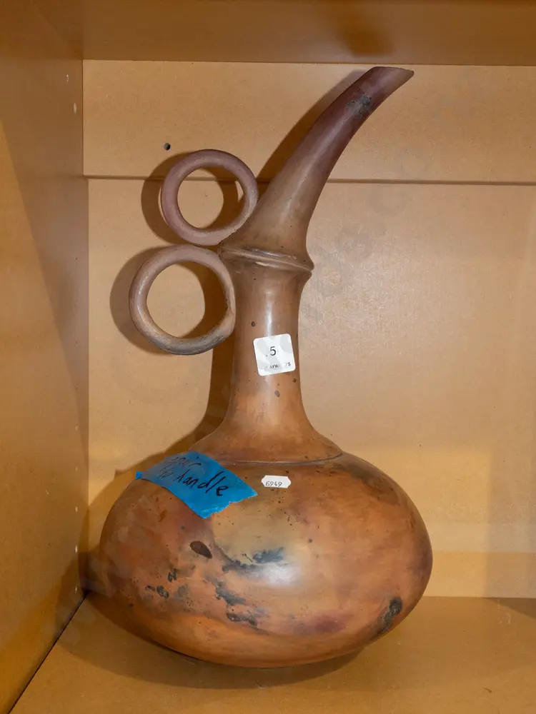 studio pottery pouring jug - repair to handle H400 Image 1++
