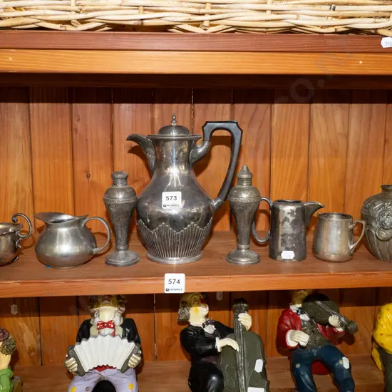 plated ware; jugs, creamers etc
