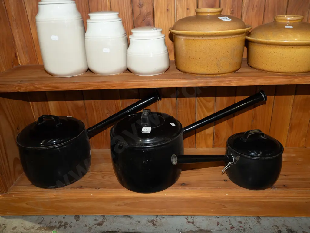 3x Judgeware long handled pots Image 1++