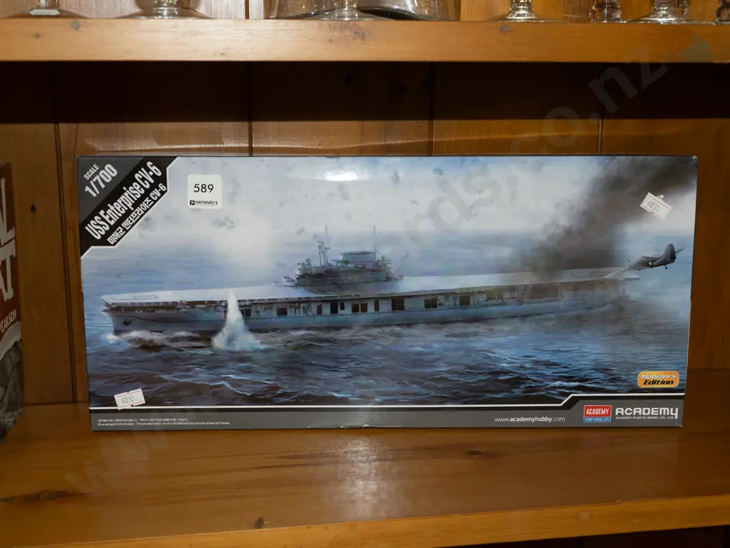 yet to be assembled model of USS Enterprise CV-6 Image 1++