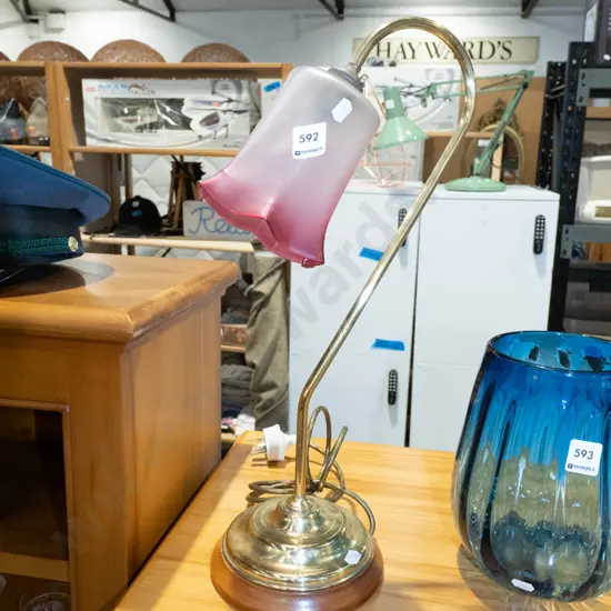 brass goose neck table lamp H470