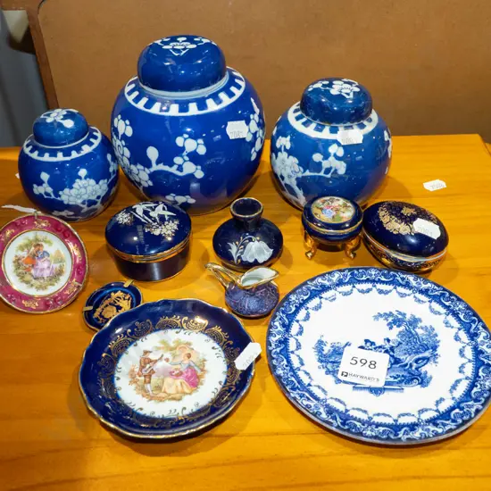 ginger jars, Limoges dishes etc