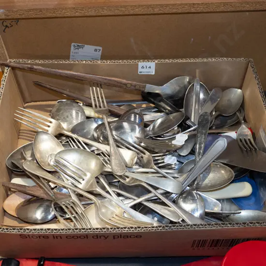 box; cutlery