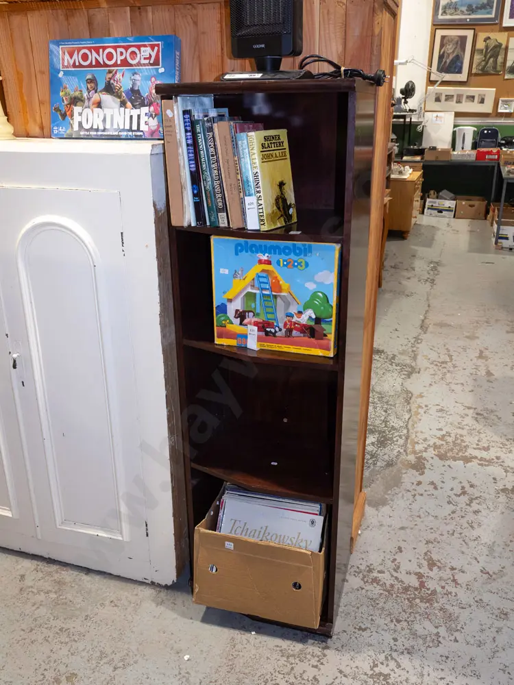 mdf veneer asymetrical bookcase H1530 W480 D400 Image 1++
