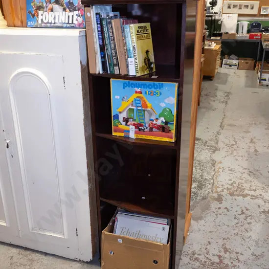 mdf veneer asymetrical bookcase H1530 W480 D400