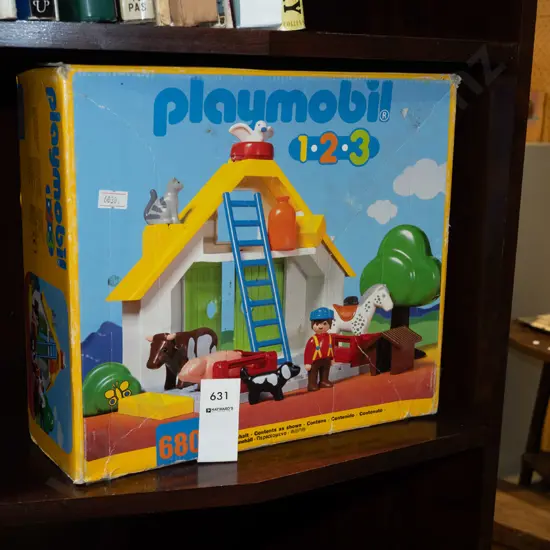 boxed Playmobil barn toys