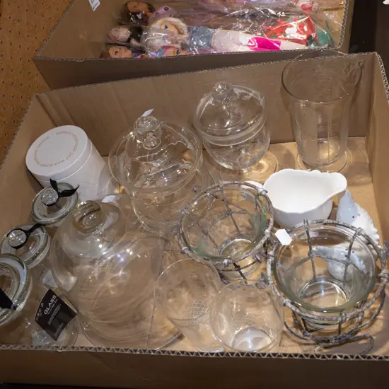 box; lidded canisters, cover domes etc