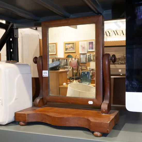mahogany dressing table cheval mirror H400 - silvering