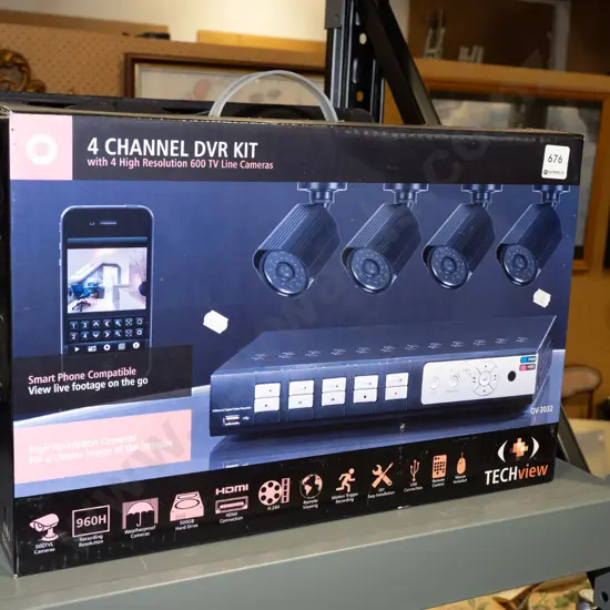 4 chanel DVR kit with 4 high resolution TV lime cameras