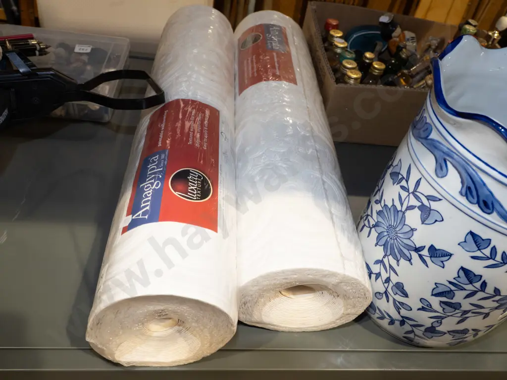 2x rolls of textured paintable wall coverings Image 1++