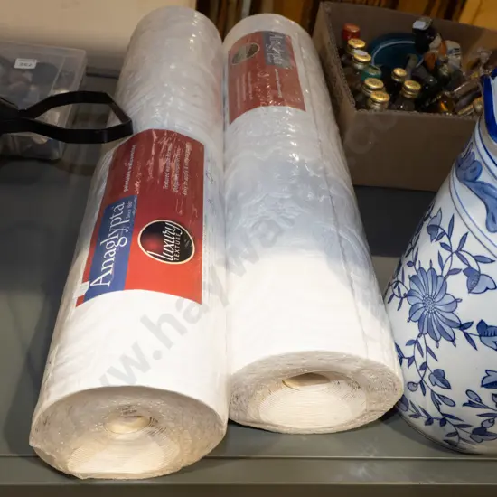 2x rolls of textured paintable wall coverings