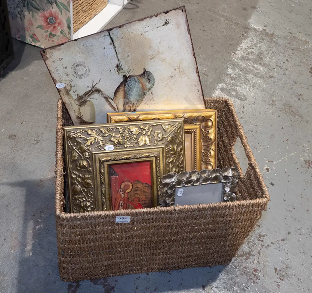 seagrass basket; framed prints, photo frames Image 1++