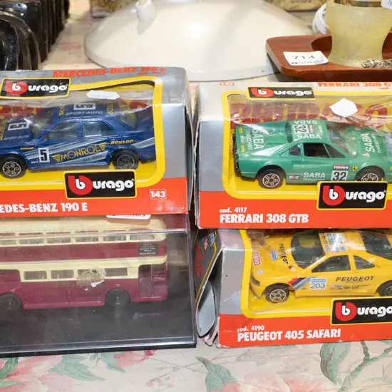 4x boxed diecast vehicles - damage to some boxes