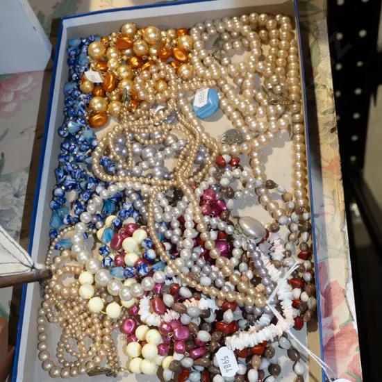 tray of costume jewellery