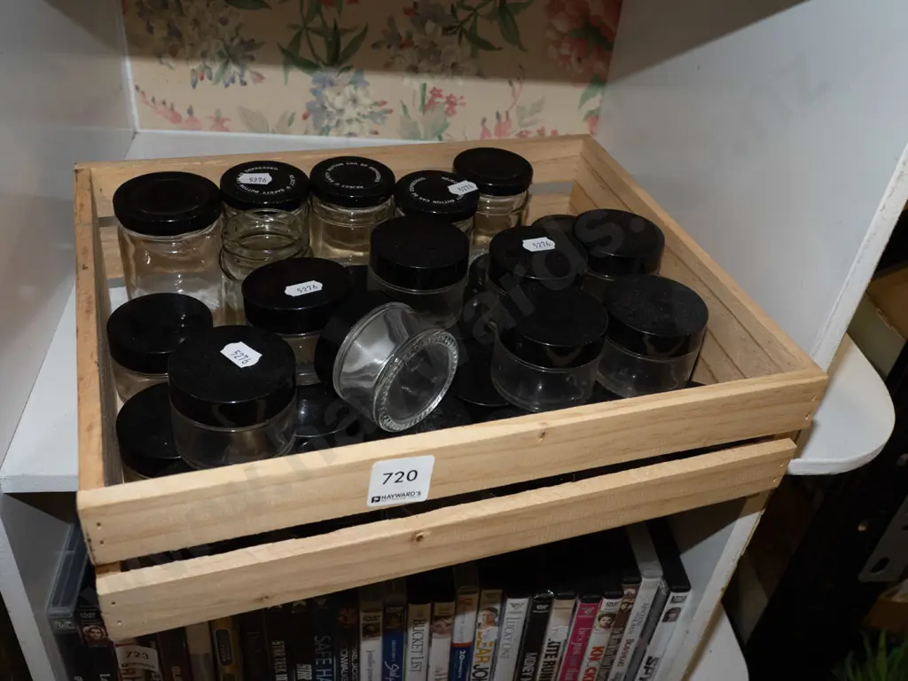 crate of lidded ointment jars Image 1++