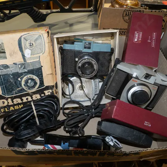 cameras, safety razor, electric trimmers