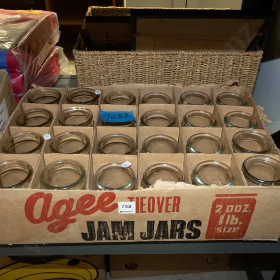 box; Agee tie over jam jars