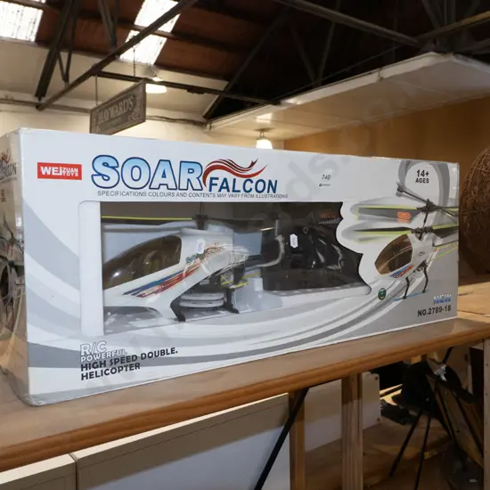 boxed Solar Falcon radio control helicopter