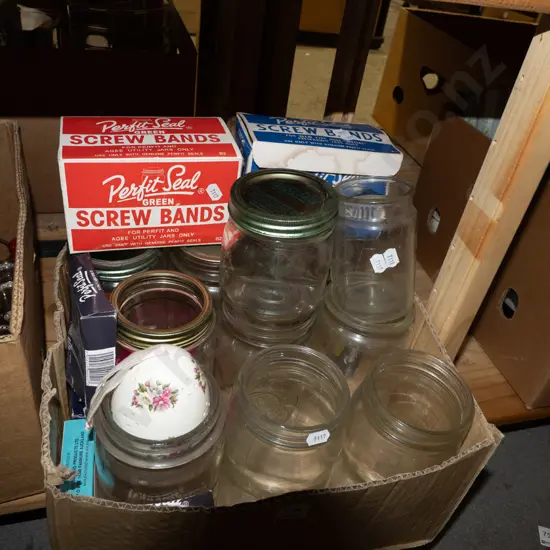 box; jars etc