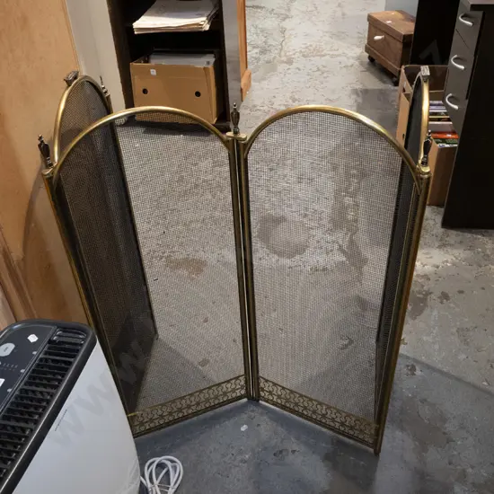 4 panel fireside screen