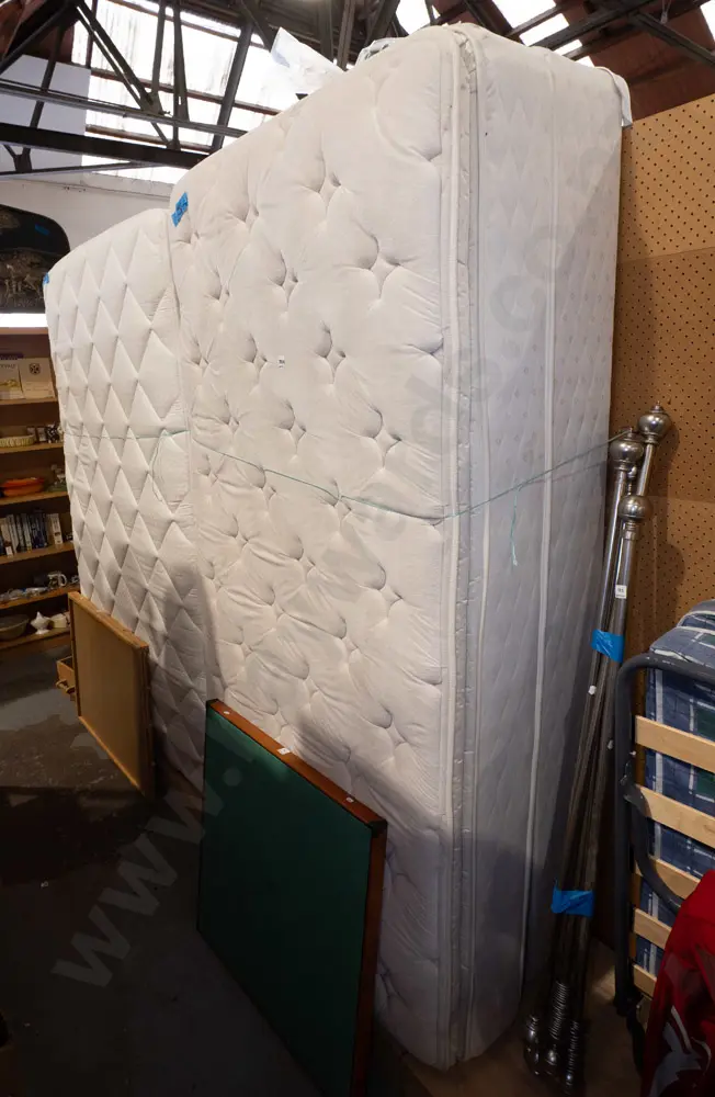 Sealley Back Saver king single bed  base and mattress - some stains Image 1++