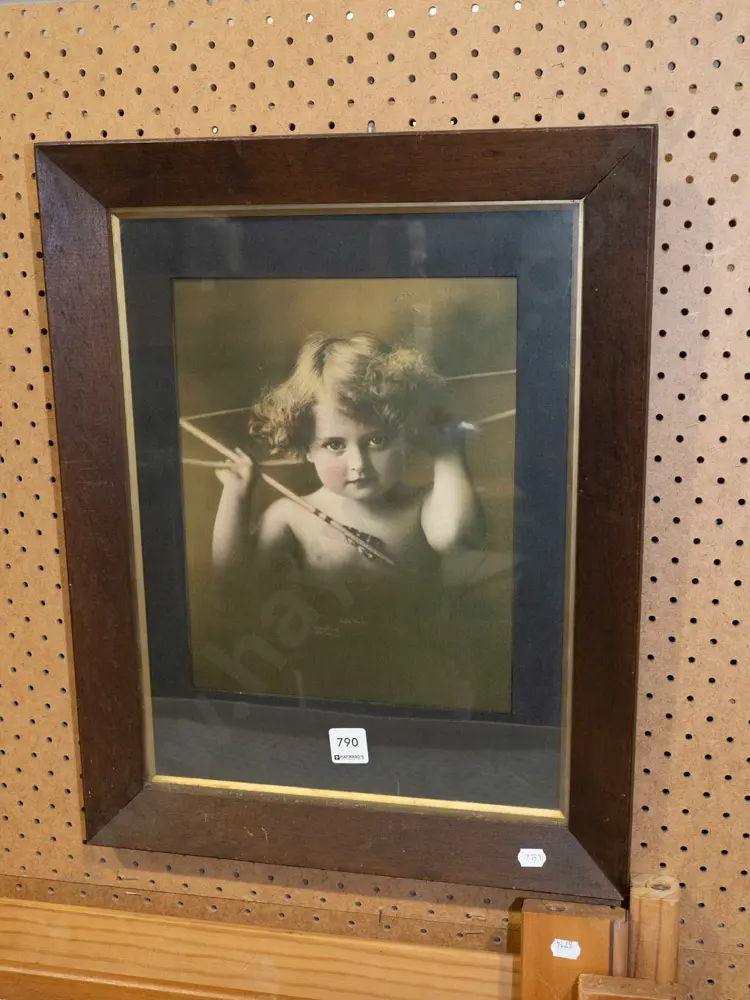 framed cherub print Image 1++