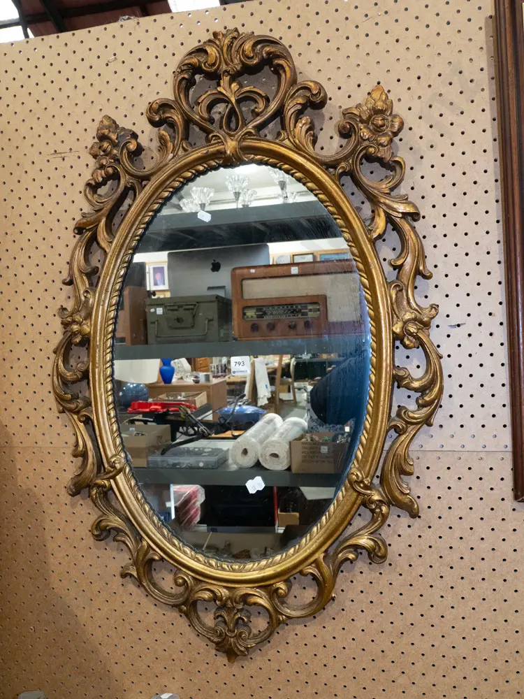 gilt framed wall mirror H850 - slight damage Image 1++