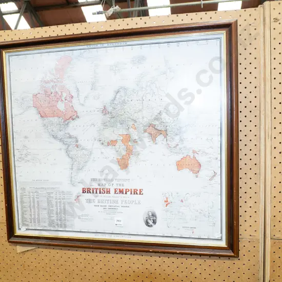 framed map - British Empire