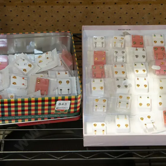 2x boxes of stud earrings