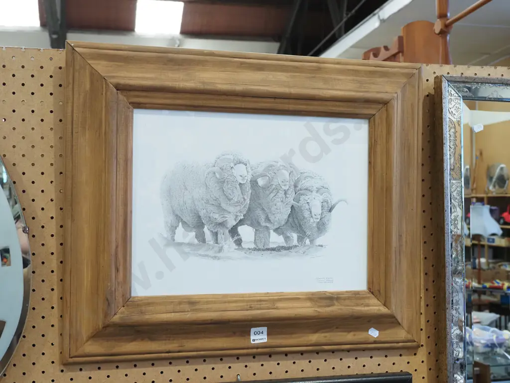 framed Merino rams print Image 1++