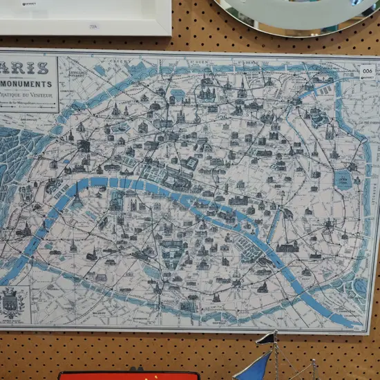 Paris print on board