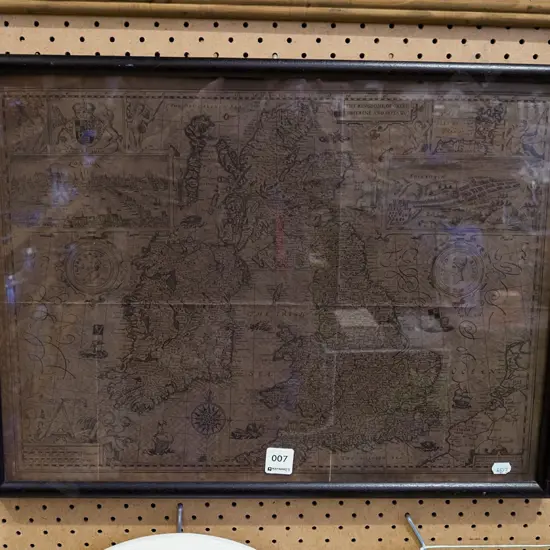 framed map - The Kingdom of Great Britaine and Ireland