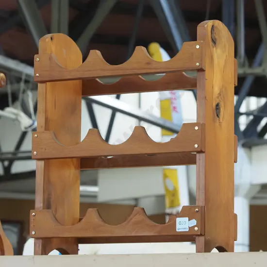 small wooden wine rack