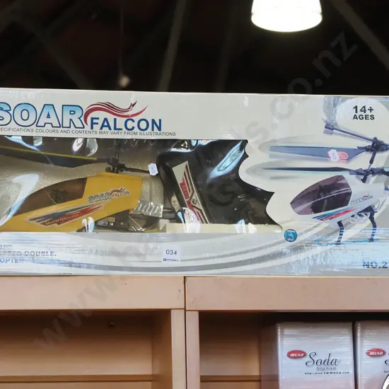 boxed Soar Falcon remote control helicopter
