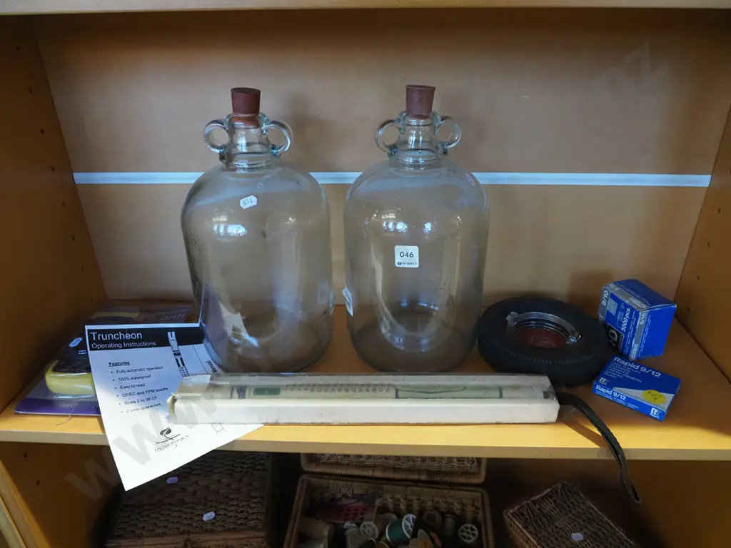2x demi-john, electrical tester, ashtray etc Image 1++