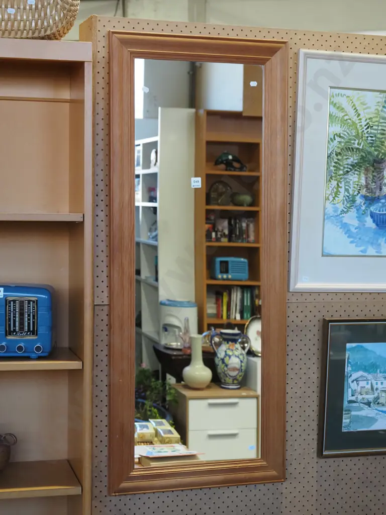 wood framed wall mirror H1160 Image 1++