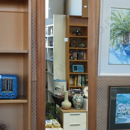 wood framed wall mirror H1160