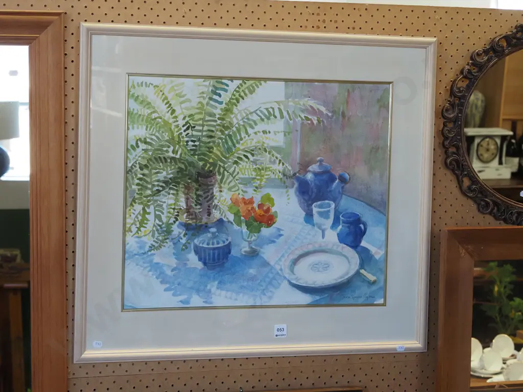 framed watercolour - still life table setting Image 1++