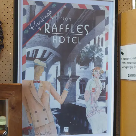 digital Raffles Hotel print