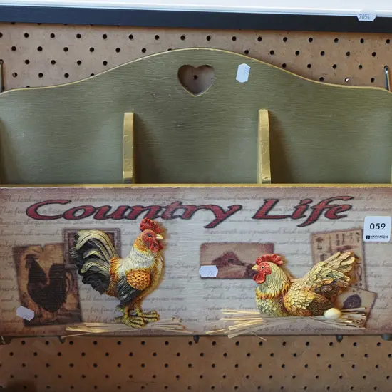 wall mounted wooden letter rack