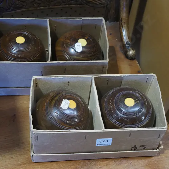 4x vintage indoor bowls