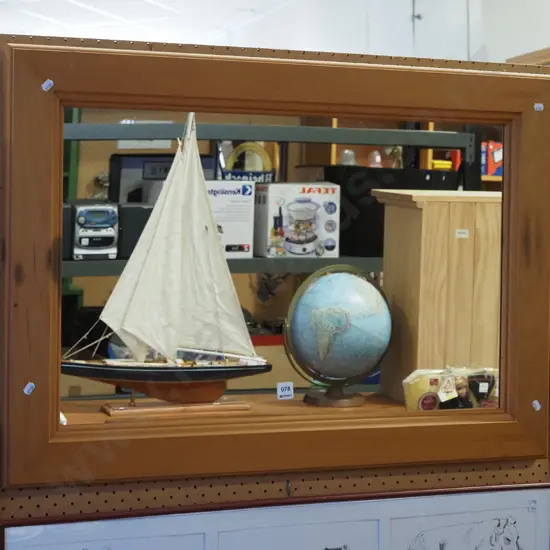wooden framed wall mirror W900