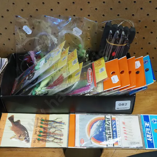 box of fishing jigs