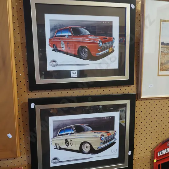 2x framed prints - Bathurst - green dots