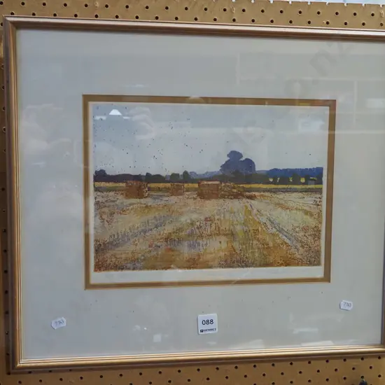 framed Michael Lark 1977 A/P-  stacked bales