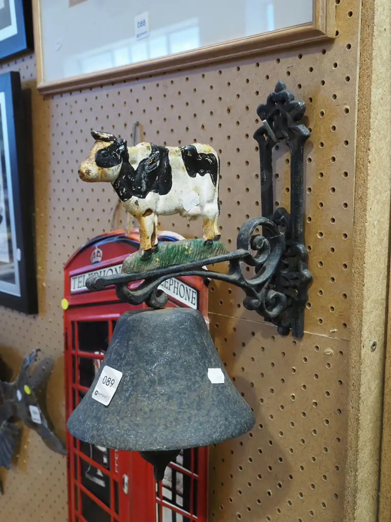 cast metal cow themed bell Image 1++