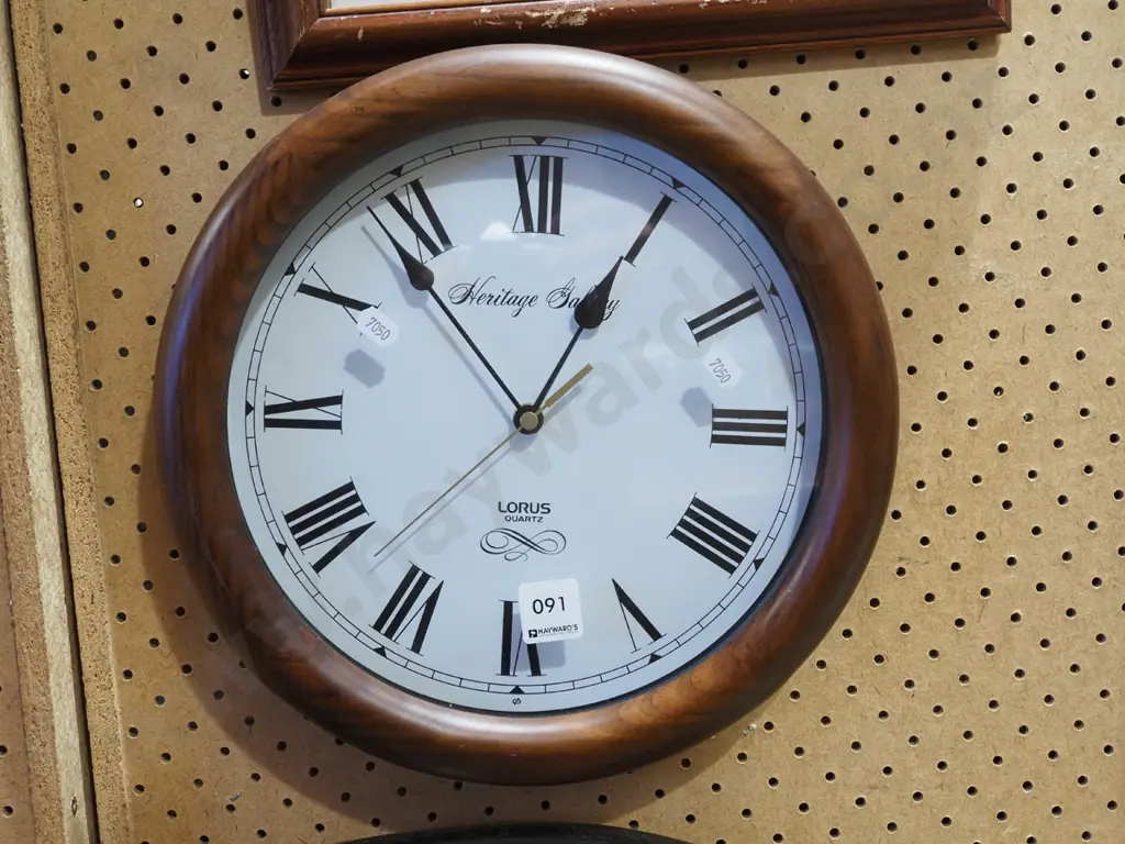 wood framed reproduction wall clock Image 1++