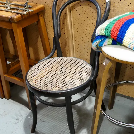 rattan and bentwood chair