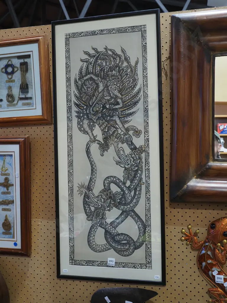 framed Indonesian print Image 1++
